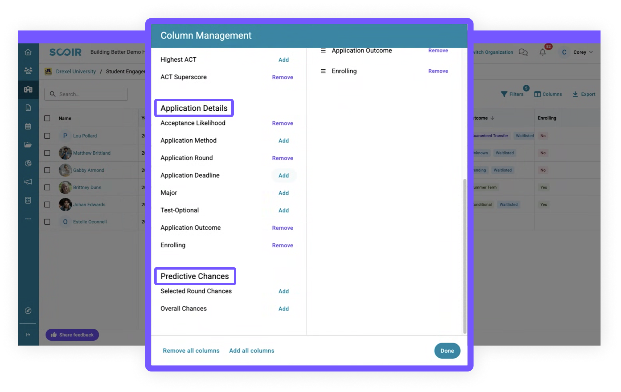 Column Management