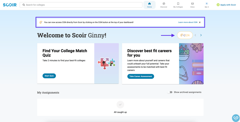 CGN + Scoir Integration