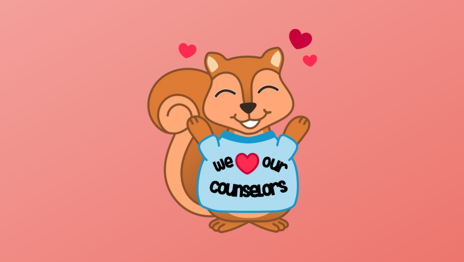 Elle the squirrel wearing a shirt that say 