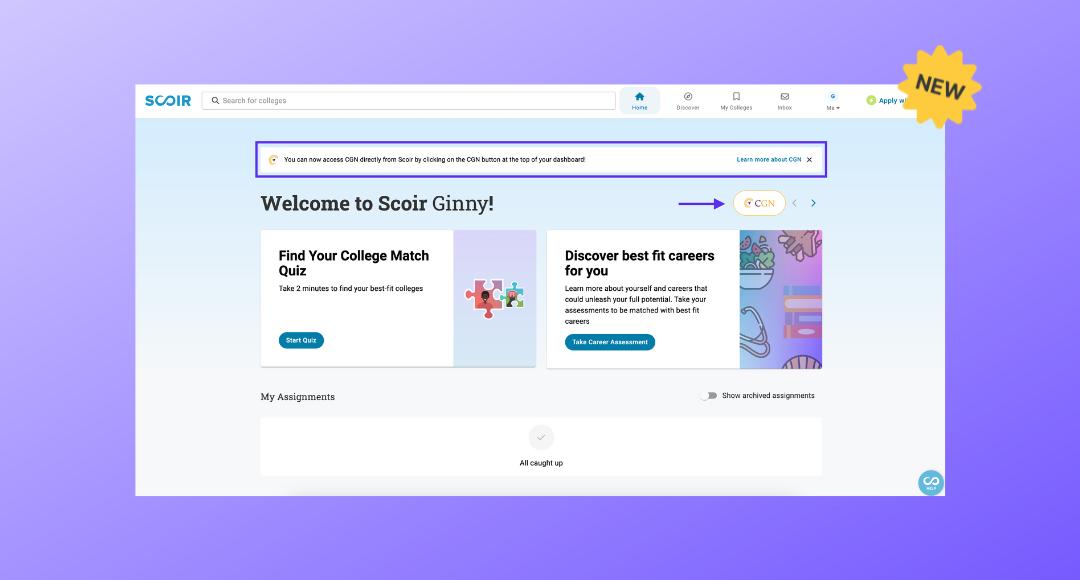 For Students & Families: Scoir + CGN Integration