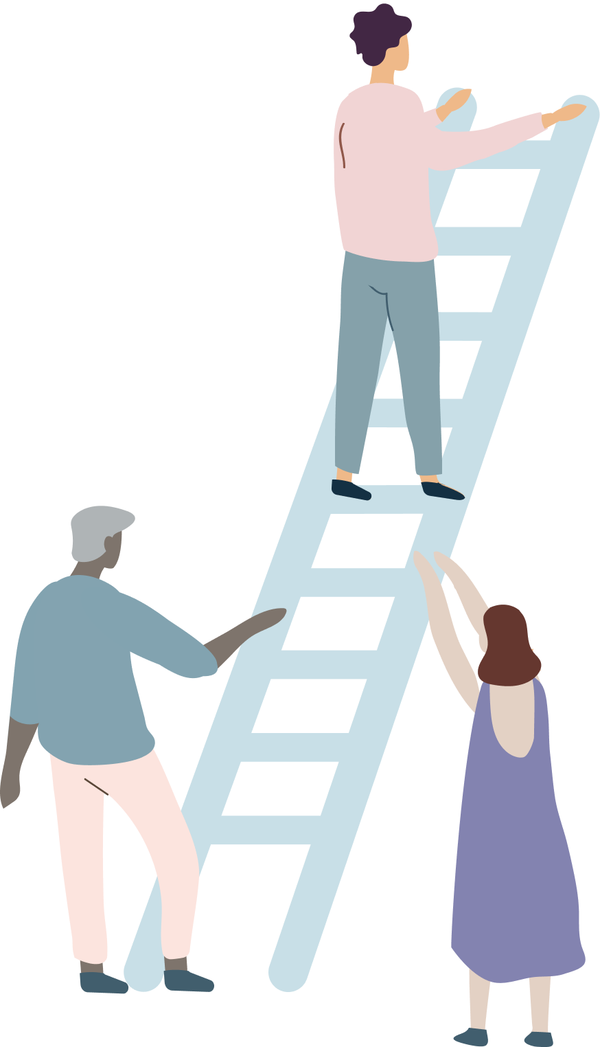 people on ladder - principlesyou certification course for counselors